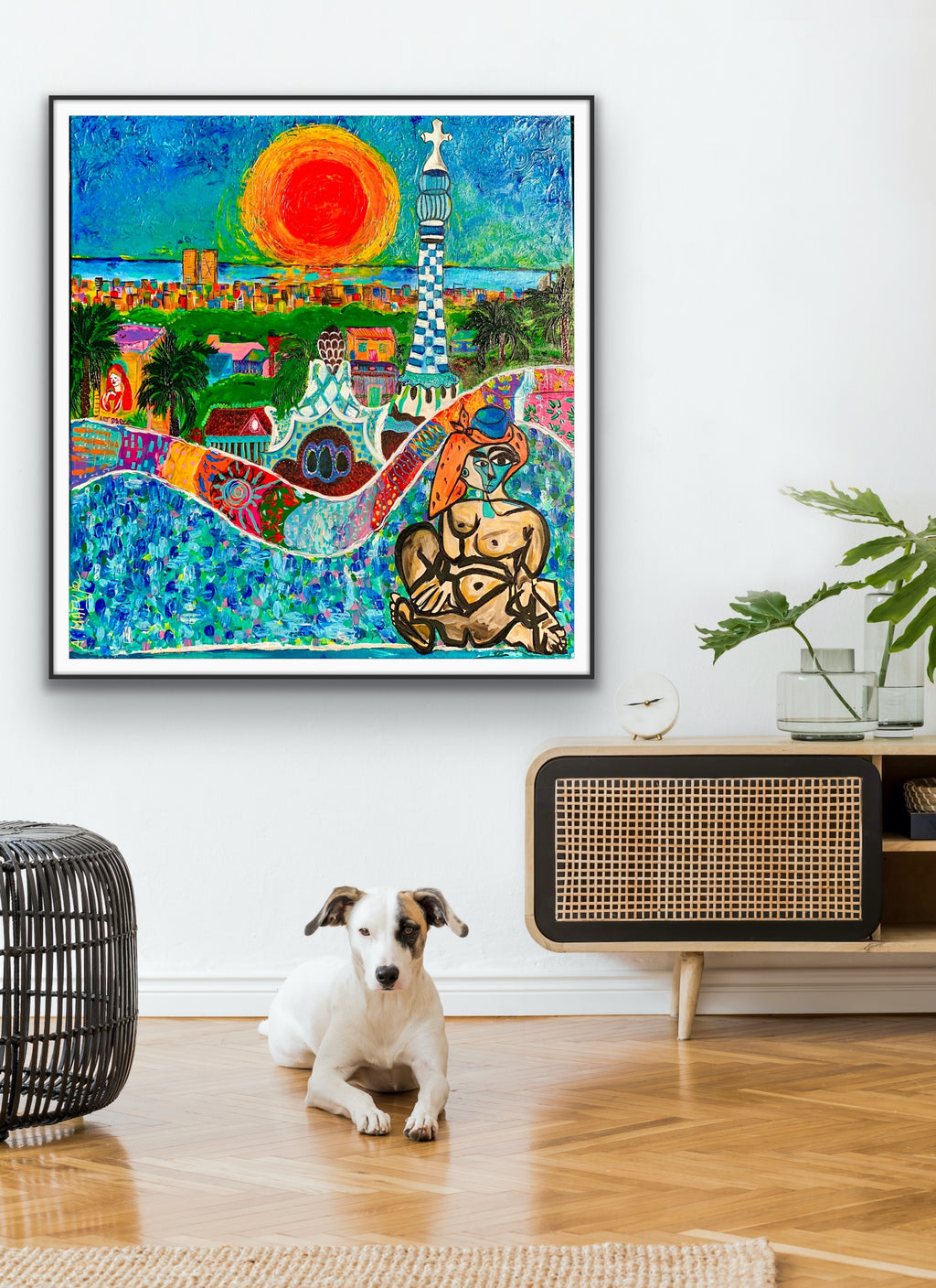 Picasso en el Park Güell print