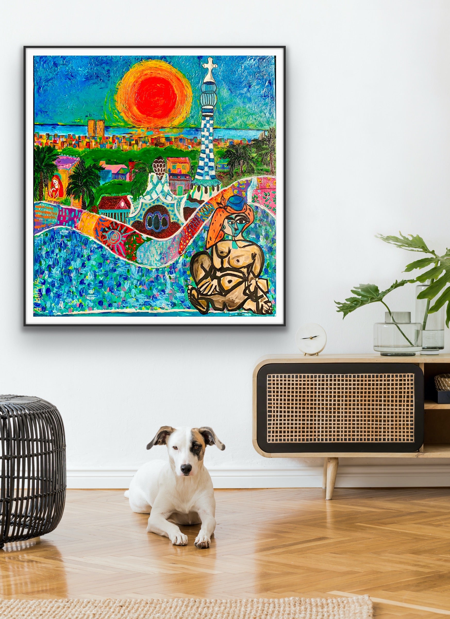 Picasso en el Park Güell print