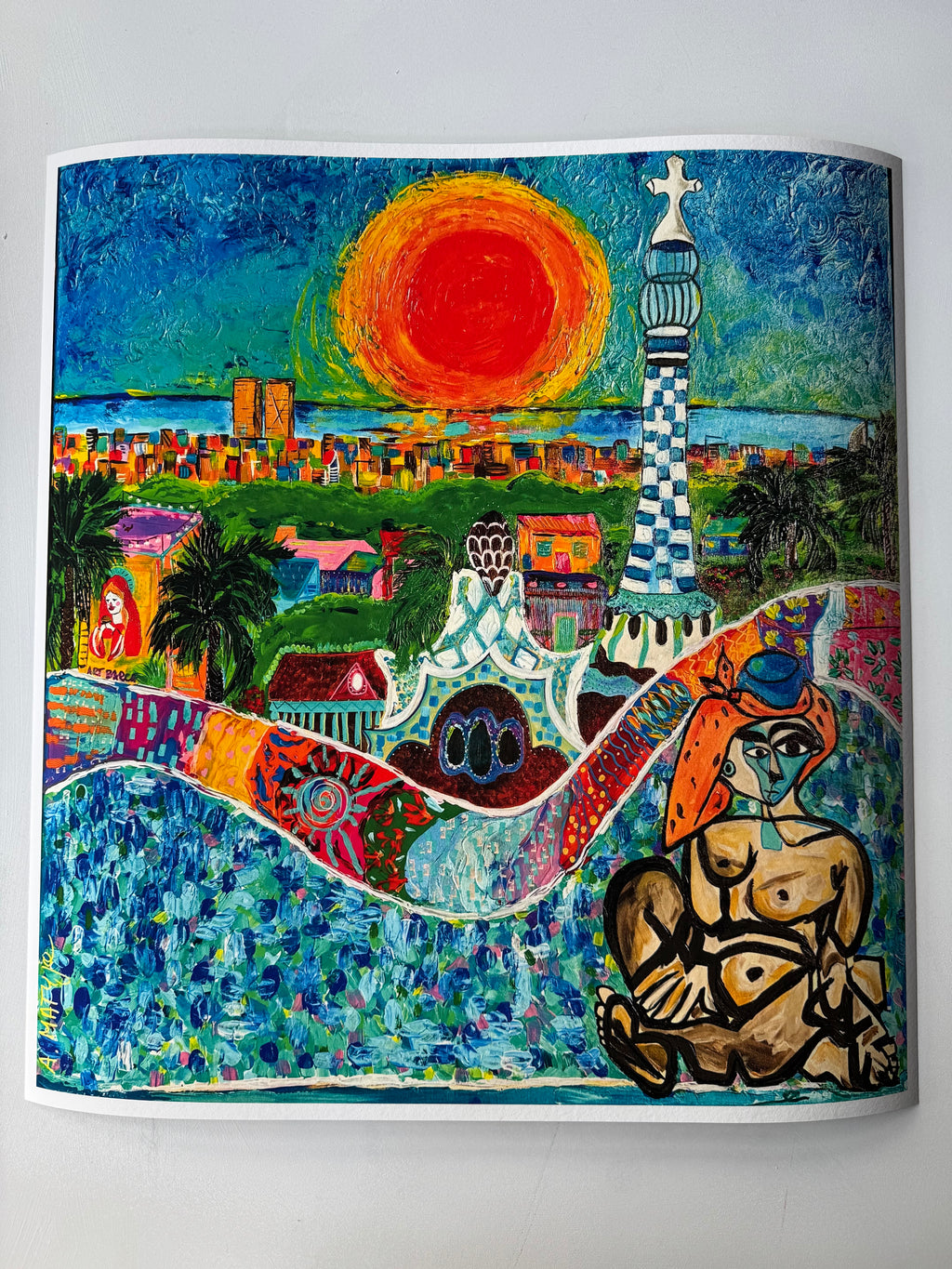 Picasso en el Park Güell print