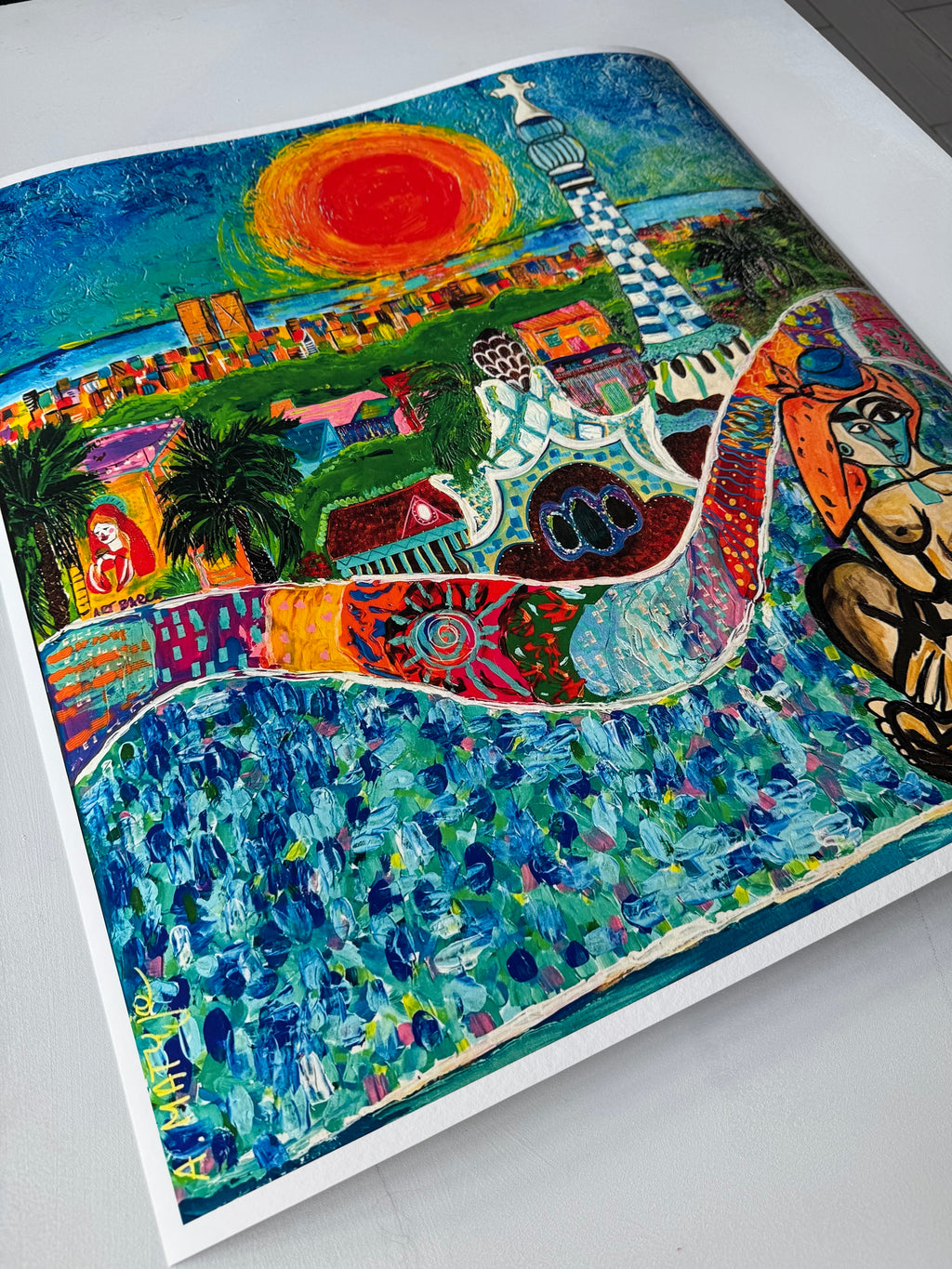 Picasso en el Park Güell print