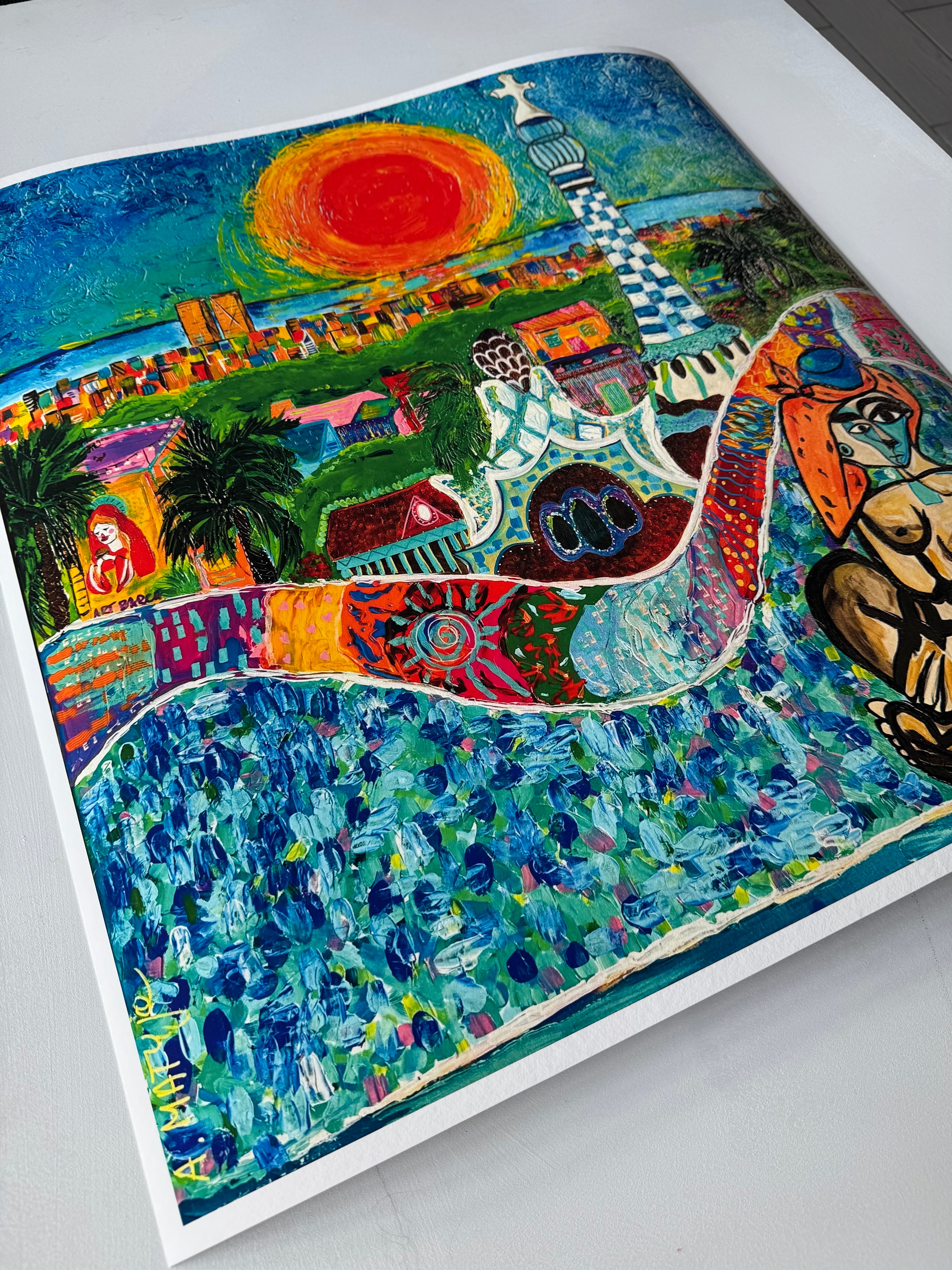Picasso en el Park Güell print