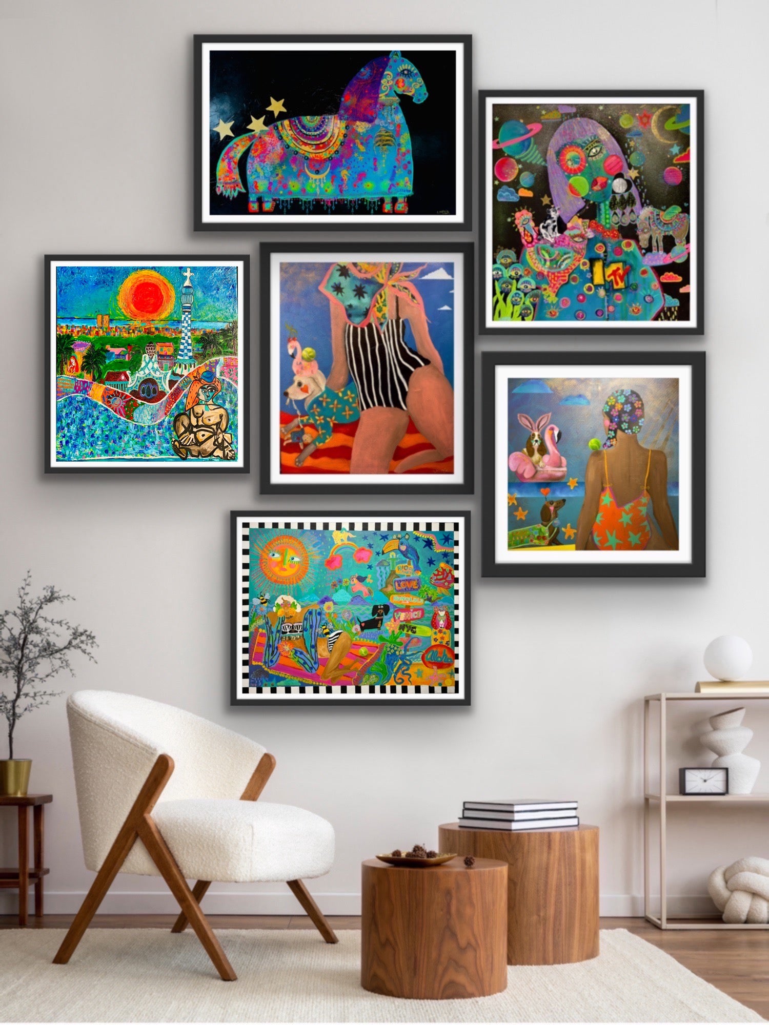 Picasso en el Park Güell print